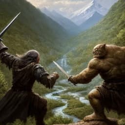 Fight Phase - Aragorn vs 3 Moria Goblins